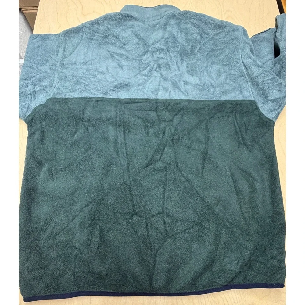 Patagonia Synchilla Fleece Pullover Men Large Blue Green Snap reí conservation